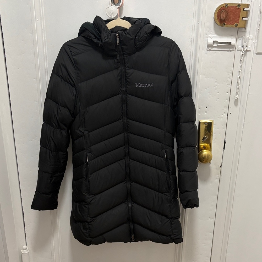 Marmot Women's Long Black Puffer Coat